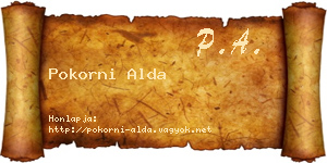 Pokorni Alda névjegykártya